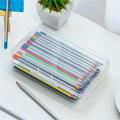 EQWLJWE Plastic Pencil Box Clear Large Capacity Utility Pencil Storage Case with Snap-tight Lid Design School Supplies Storage Organizer Box for Office Business Trip 8.1 L x 4.8 W x 2.3 H