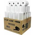 Rolls â€“ 55 GSM) 3 1/8 X 230 Thermal Paper Receipt Rolls (Solid Tube re) Fits All Clover POS Cash Register Printers Star Micronics SCP700 TSP100 TSP300 TSP400 TSP500 TSP600 TSP 700 TSP2000