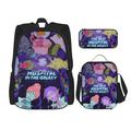 The second best hospital in the galaxy 3pcs Kids Game Backpack Unisex Universal School Bag with Insulated Lunch Bag Tote And Pencil Case Box Pouch