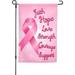 HGUAN No One Fights Alone Breast Cancer Awareness American Garden Flag Double Sided Welcome Small Banner Decoration Flags for Outside Yard Outdoor Home Wall Decor