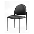 MOWENTA Stackable Guest Chair Vinyl Upholstered Waiting Room Chair for Business Doctorâ€™s Office Lobbies Extra Seating (Black-Vinyl NO ARMS)