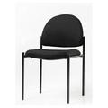 MOWENTA Stackable Guest Chair Fabric Upholstered Waiting Room Chair for Business Doctorâ€™s Office Lobbies Extra Seating (Black-Fabric NO ARMS)