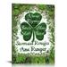 Nawypu Irish Marriage Blessing Canvas Wall Art Four-Leaf Clovers Poster Irish Prayer Wedding Gift Stretched And Framed Ready To Hang For Living Room Bedroom Classroom Etc