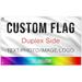 Plusoft Custom Flag Personalized Double Sided Flags Add Your Own Text/Photo/Logo Outdoor Flag Banner Customize Gifts Indoor Outdoor Decoration Advertisement /Business Flags | Feather Flag