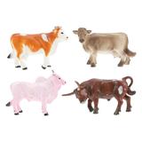 Simulation Model 4 Pcs Children Cognition Toy Decorative Animals Adornments Home Creamer Mini Toddler Plastic
