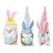 1/2/3PCS Easter Gnomes Plush Spring Easter Bunny Handmade Swedish Tomte with Easter Eggs Elf Stuffed Doll Rabbit Faceless Gnome Decorations for Easter Favor Gifts Home Table Ornament