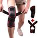 IDALL Knee Brace Knee Compression Sleeve Unisex Compression Knee Sleeve Support Running Basketball Lift Knee Pads Leg Sleeve Knee Sleeve Red M