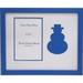 Silhouette Blue Seasonal holiday Snowman Photo Frame 8 X 10 with 4 X 6 Photo