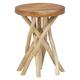 Tabouret / Table d'appoint d. 30 cm en bois de teck naturel - okto 2