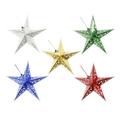 5pcs 30cm Paper Star Lantern 3D Pentagram Lampshade for Christmas Xmas Party Holloween Birthday Home Hanging Decorations