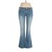 Almost Famous Jeans - Mid/Reg Rise: Blue Bottoms - Women's Size 11 - Medium Wash