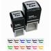 Family Time Fun Text Self-Inking Rubber Stamp Ink Stamper - Brown Ink - Small 1 Inch