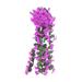 MUJAUIOSSP Hanging Flowers Artificial Violet Flower Wall Artificial Hanging Flowers Violet Flower Wall Wisteria Basket Hanging Garland Flowers Fake Silk Orchid Spring for Home Indoor Outdoor