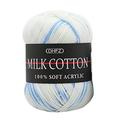 Dopebox Colorful Hand Knitting 50g Knitting Crochet Milk Soft Baby Cotton Wool Yarn Colorful Hand Knitting Baby Milk Cotton Crochet Knitwear Wool DIY Home Decor Christmas Gift Diy Knitting Diy (E)