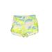 Avia Athletic Shorts: Yellow Color Block Activewear - Women's Size X-Large - Stonewash