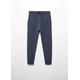 Plush-cotton jogger trousers dark navy - Kids - 13-14 years - MANGO KIDS