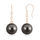 Solitaire Tahitian Pearl Drop Earrings