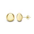 9ct Gold Round Polished Button Stud Earrings - 8mm - SENR02124