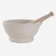 Stone Mortar & Pestle with Wooden Handle Boxed 8"