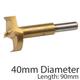 PRO 40mm Titanium Coated Forstner Bits Flat Bottom Hole Saw / Core Drill Cutter