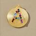 Anthropologie Jewelry | Anthropologie Pendant Letter “A” Monogram Stone Charm Gold With Multicolor New | Color: Gold/Pink | Size: Os