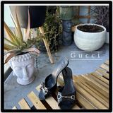 Gucci Shoes | Gucci Patent Leather Horsebit Mules Clogs Slip On Sandals - 36 C | Color: Black | Size: 36 C