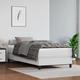 Box Spring Bed Frame White 90x190 cm Single Faux Leather