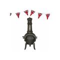 Cast Iron Chimenea & Union Jack Bunting