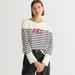 J. Crew Tops | J.Crew Mariner Cloth Embroidered Long-Sleeve Striped T-Shirt | Color: Blue/Cream | Size: Xl