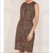 J. Crew Dresses | J. Crew Vegas Leopard Print Sheath Dress Brown/Black Career Wedding Size 6 | Color: Black/Brown | Size: 6