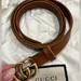 Gucci Other | Double G Mini Gucci Belt | Color: Brown/Cream | Size: 80*32