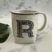 Anthropologie Dining | Anthropologie Letter R Coffee Mug White Retro Good Day Radiate Love Cup | Color: Black/White | Size: Os