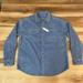 American Eagle Outfitters Shirts | American Eagle Shirt Mens Large Blue Corduroy Work Shirt Long Sleeve Pockets | Color: Blue | Size: L