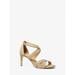 Michael Kors Shoes | Michael Michael Kors Kinsley Glitter Chain-Mesh Sandal 8 Pale Gold New | Color: Gold | Size: 8