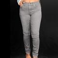 Madewell Jeans | Madewell High Riser Jeans Grey 9" Slim Distressed Stretch Skinny Size 25 Tall | Color: Gray | Size: 25