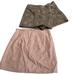 Zara Skirts | Bundle Of X2 Mini Faux Snakeskin Zara Skort & Faux Leather Blush Pink Skirt F21 | Color: Brown/Pink | Size: S