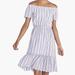 J. Crew Dresses | J. Crew Off-The-Shoulder Striped Peasant Dress | Color: Blue/White | Size: 6