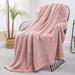 Urban Outfitters Bedding | Dusty Pink Knit Jacquard Weave Pattern Decorative Warm Flannel Bed/Sofa Blanket | Color: Pink | Size: Os