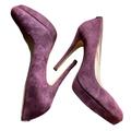 Michael Kors Shoes | Euc Michael Kors Purple Suede Platform Pump Heels | Color: Purple | Size: 10