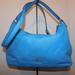 Coach Bags | Coach Pebble Leathrer Blue Bag With Silver Logo | Color: Blue/Silver | Size: Os