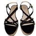 Kate Spade Shoes | Kate Spade New York Talanse Strappy Patent Wedge Sandal | Color: Black/Tan | Size: 10