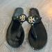 Tory Burch Shoes | New Tory Burch Sandal-Mini Miller Jelly Sandal Size 7 | Color: Black/Gold | Size: 7