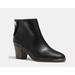 Coach Shoes | Coach Waldorf Bootie Black Polished Calf Leather Boots, Size 8.5, Msrp $318 | Color: Black | Size: 8.5