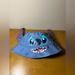 Disney Accessories | Disney Stitch Face Bucket Hat For Toddler 52cm New W/O Tag Blue W/ Flowers Insid | Color: Blue | Size: Toddler 52cm