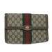 Gucci Bags | Gucci Gg Supreme Web Sherry Line Clutch Bag Beige Red Green 89 01 006 Auth 64125 | Color: Tan | Size: Os