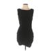 BCBGMAXAZRIA Casual Dress - Bodycon: Black Solid Dresses - Women's Size Large