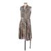 NANETTE Nanette Lepore Cocktail Dress - Midi: Brown Leopard Print Dresses - Women's Size 6