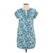 Vineyard Vines Casual Dress - Shift: Blue Paisley Dresses - Women's Size 4