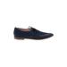 Kelly & Katie Flats: Slip On Chunky Heel Casual Blue Solid Shoes - Women's Size 10 - Almond Toe