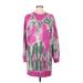 ASOS Casual Dress - Mini High Neck Long sleeves: Pink Print Dresses - Women's Size 6